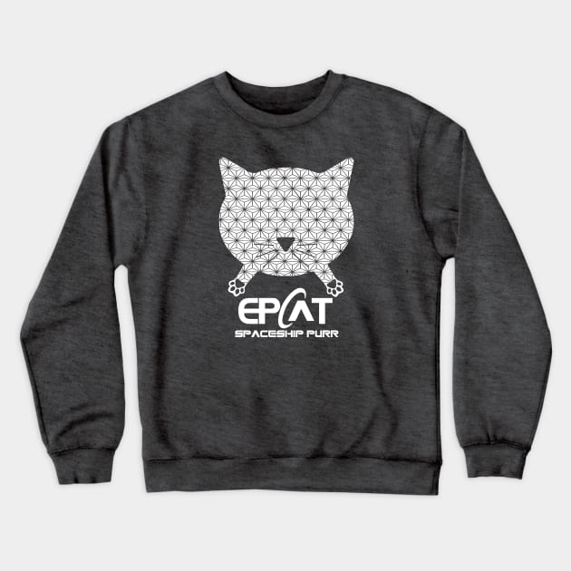 EPCAT - Spaceship Purr EPCOT Crewneck Sweatshirt by ThisIsFloriduhMan